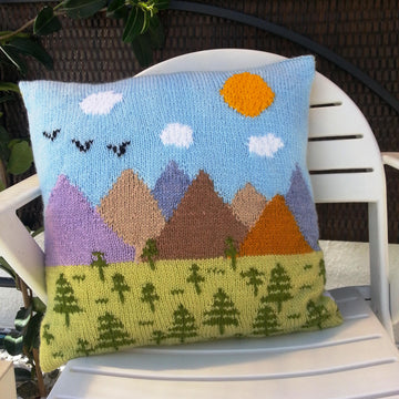 Trees and Mountains Cushion