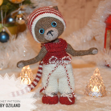 Doll Clothes - Outfit Christmas for teddy, cat