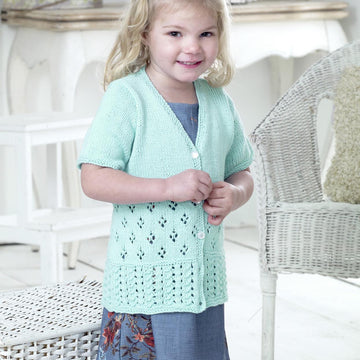 Long & Short Sleeved Cardigans in King Cole Cottonsoft DK - 5129pdf - Downloadable PDF