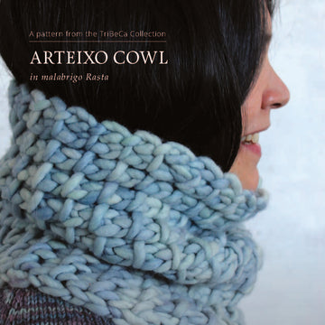 Arteixo Cowl in Malabrigo Rasta - Downloadable PDF