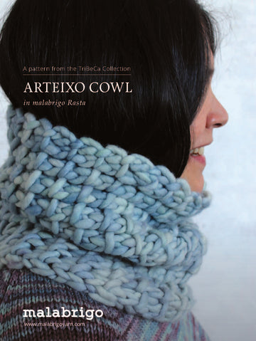 Arteixo Cowl in Malabrigo Rasta - Downloadable PDF
