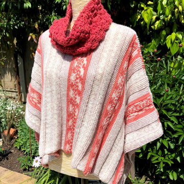 Mock Fair-Isle Poncho & Textured Cowl