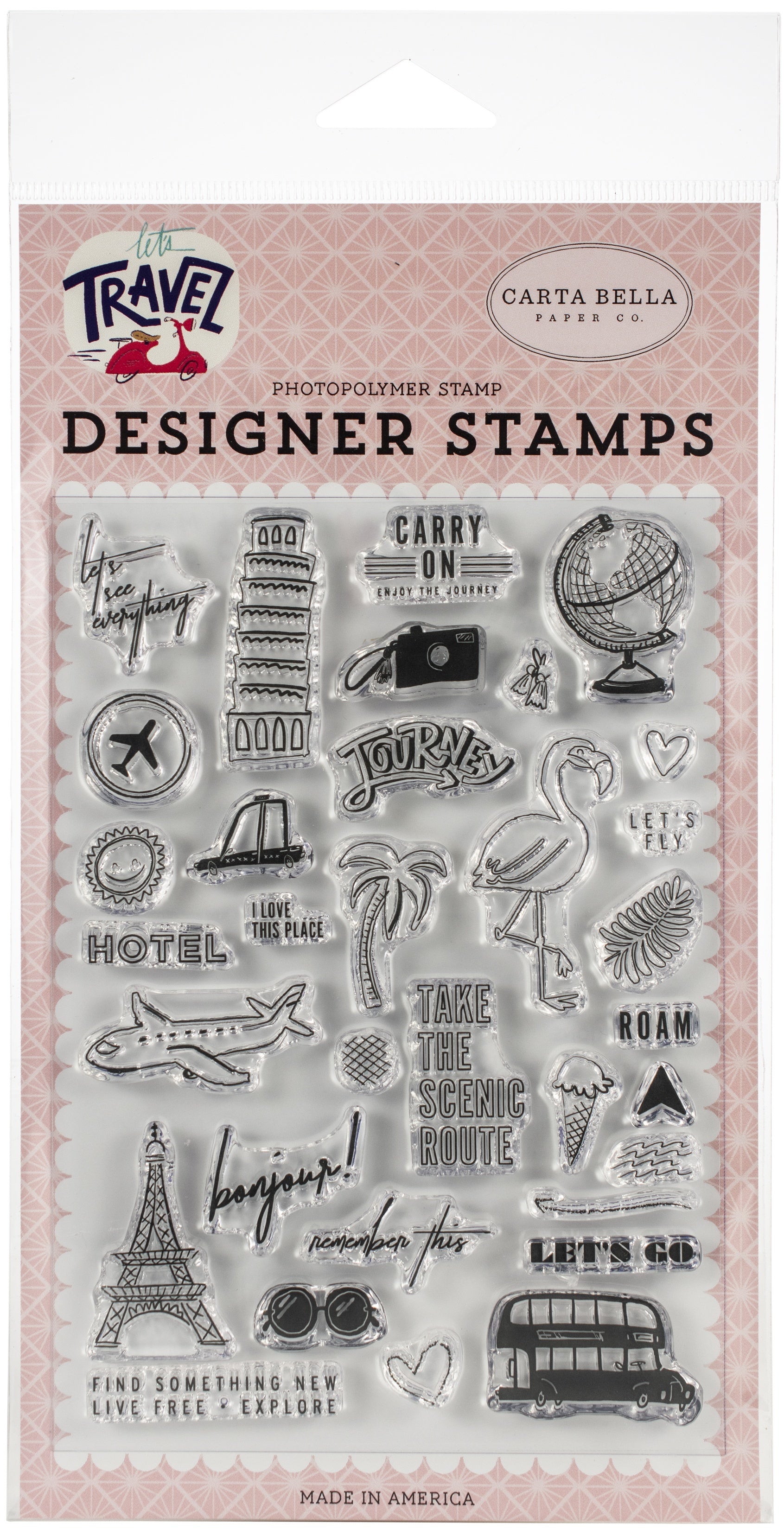 Echo Park Paper Carta Bella Stamps - Let's Go