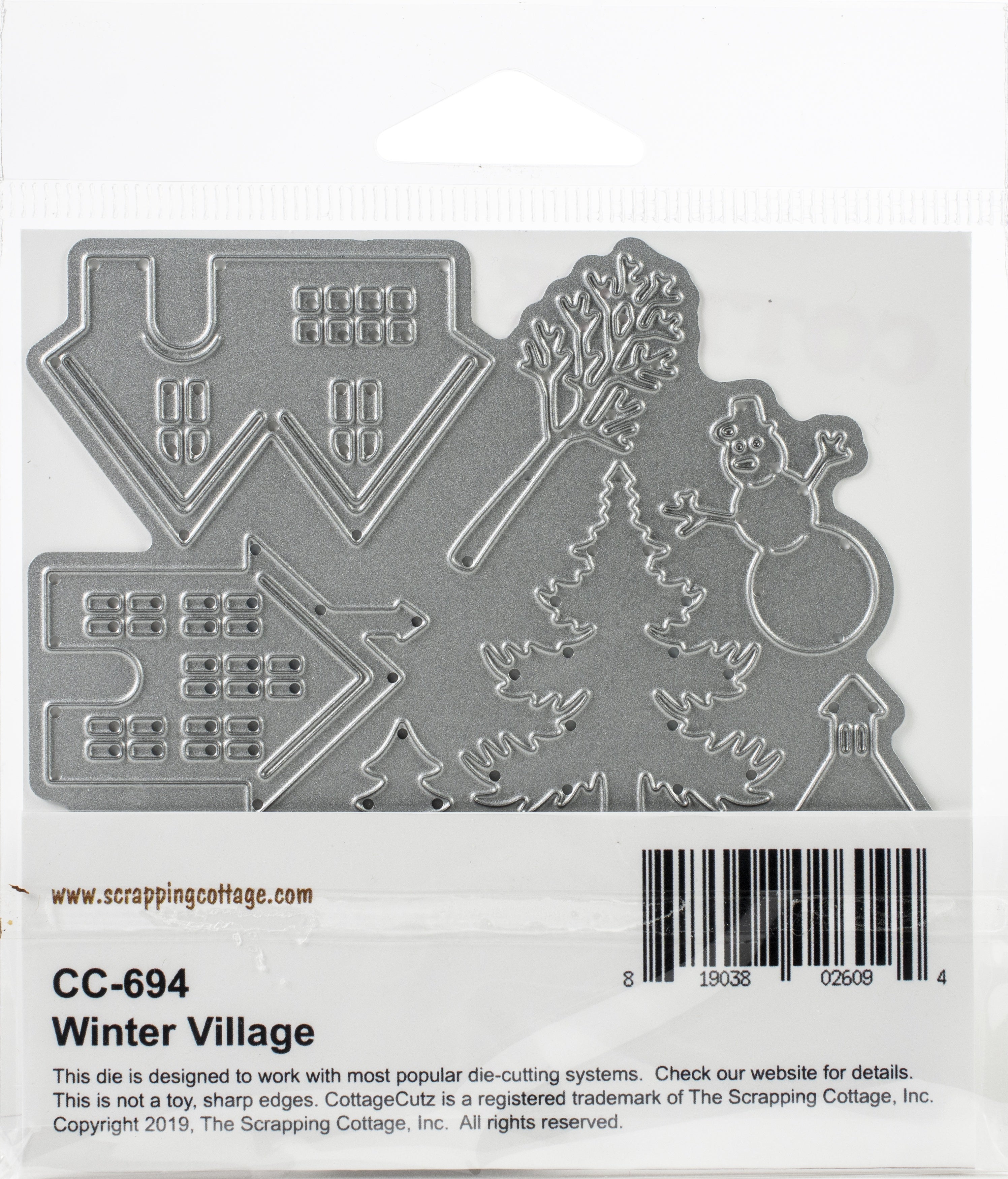 CottageCutz Dies - Winter Village, 5.2"X3.3"