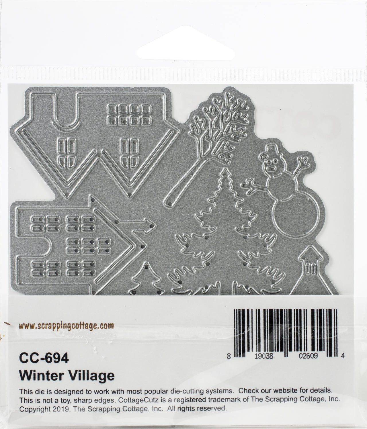 CottageCutz Dies - Winter Village, 5.2"X3.3"