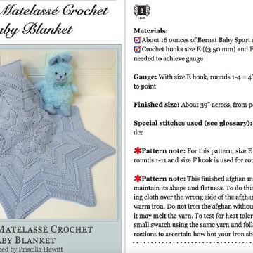Lourdes Matelassé Crochet Baby Blanket