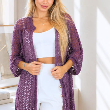 Knitting Pattern Summer Cardigan YoungFashion #2 | Lightweight Lace Linen Cardigan PDF