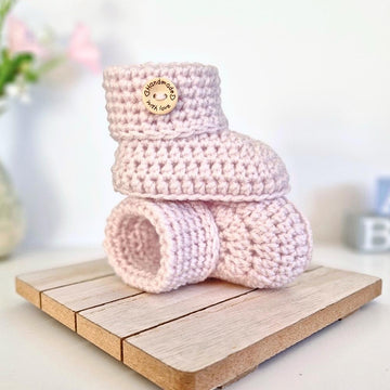 Button Baby Booties