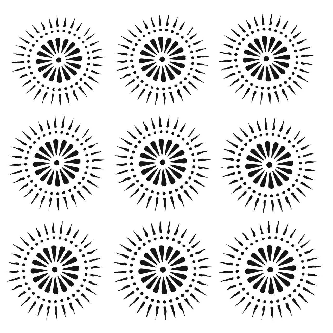 The Crafter's Workshop Crafter's Workshop Template 12"X12" - Petal Burst