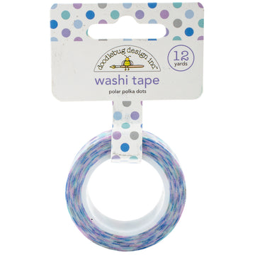 Doodlebug Washi Tape 15mmX12yd - Polar Pals Polar Polka Dots
