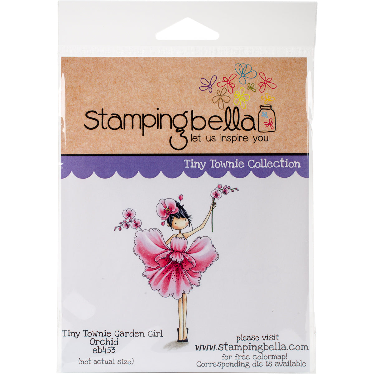 Stamping Bella Cling Stamps - Garden Girl Orchid