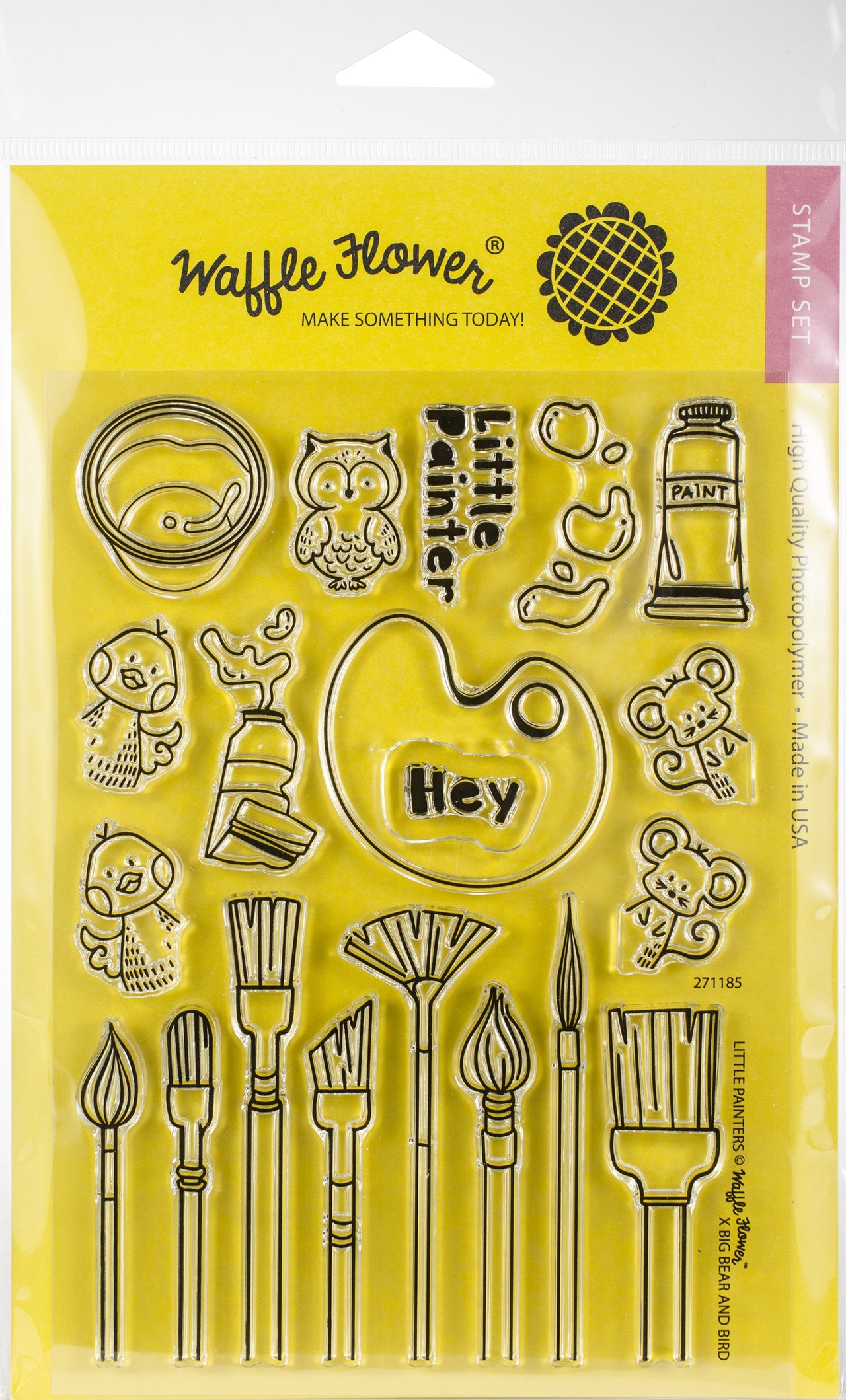 Waffle Flower Crafts Clear Stamp 5"X7" - Little Painters