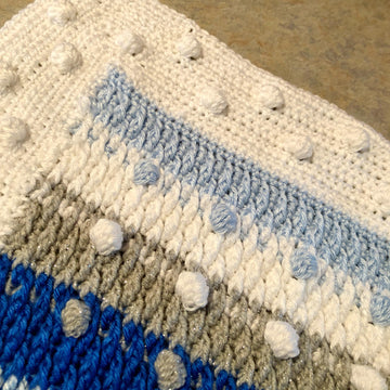 Bobble Blanket Decked in Blue