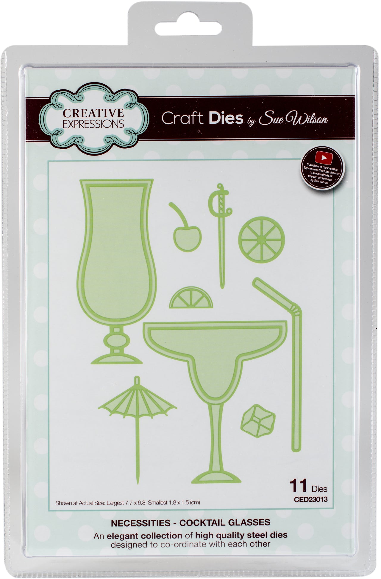 Creative Expressions Craft Dies By Sue Wilson - Necessities-Cocktail Glasses