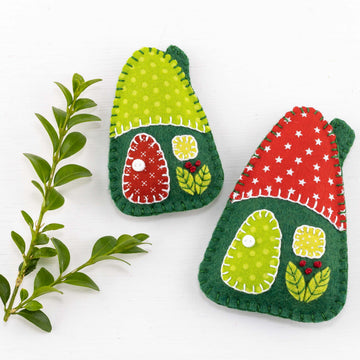 Little Houses Felt Ornaments