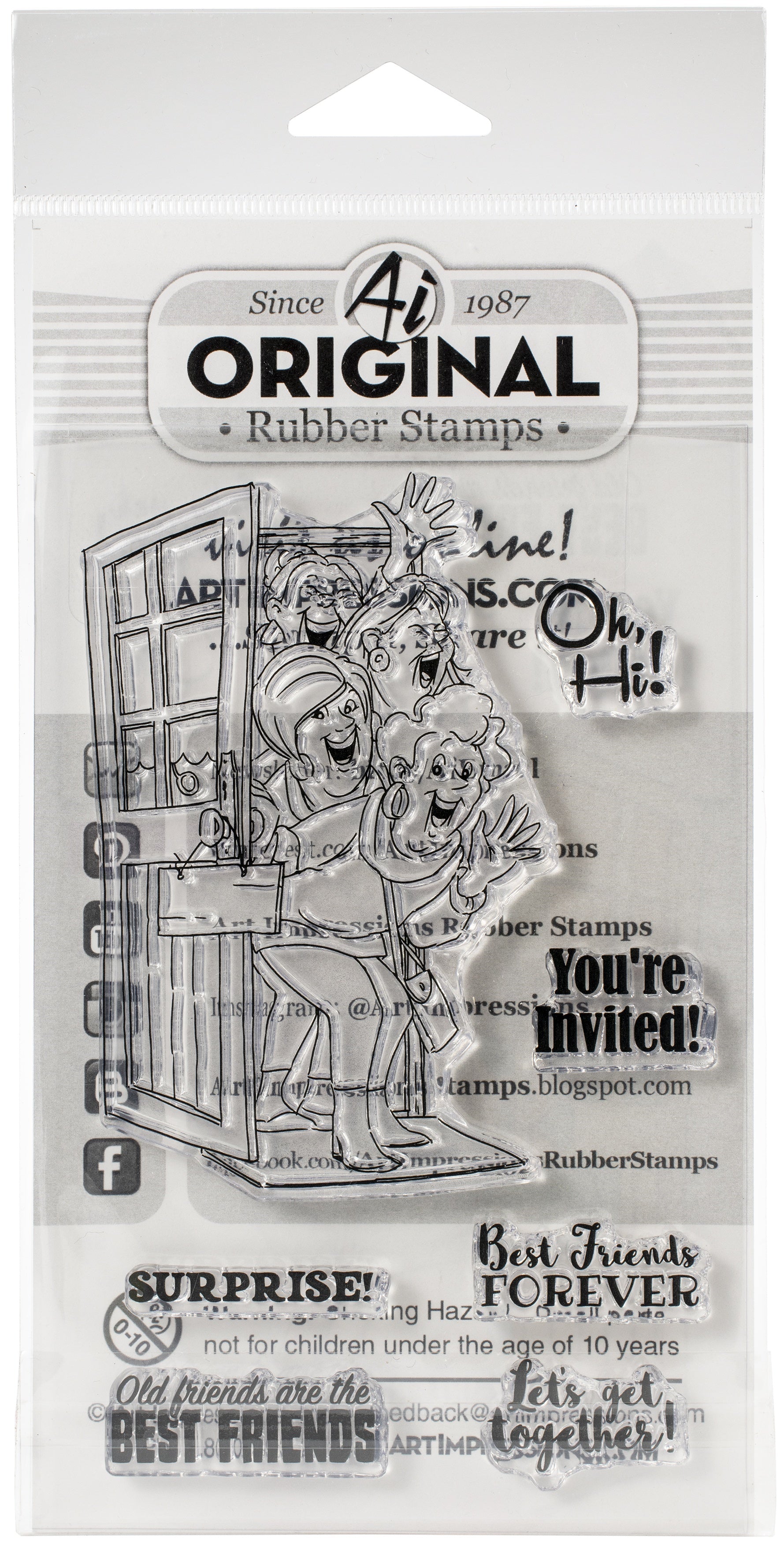 Art Impressions Girlfriends Clear Stamp - We're Here