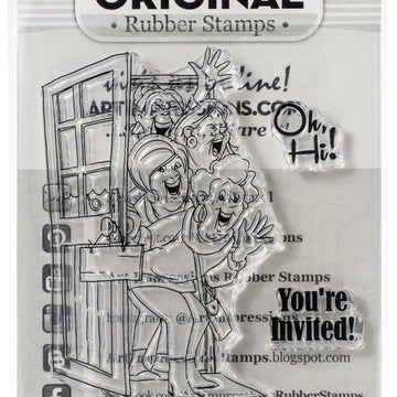 Art Impressions Girlfriends Clear Stamp - We're Here