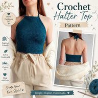 Crochet Halter Top Pattern PDF, Boho Summer Crochet Top, Beginner-Friendly Crochet Pattern