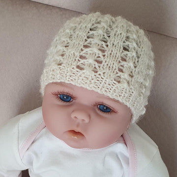 Lainey - Babies lace stitch beanie