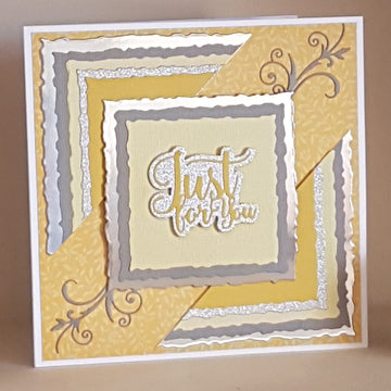 Crafter's Companion Gemini Elements Nesting Metal Dies - Square Torn Edge .7" To 4.5"