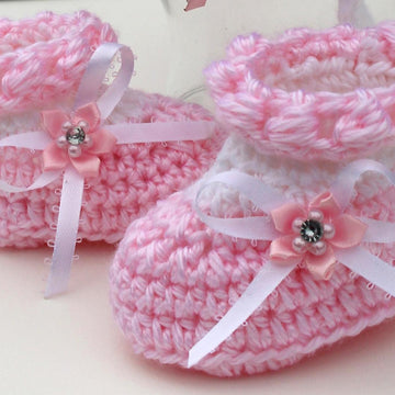Pearls & Lace Bonnet & Booties 14-137