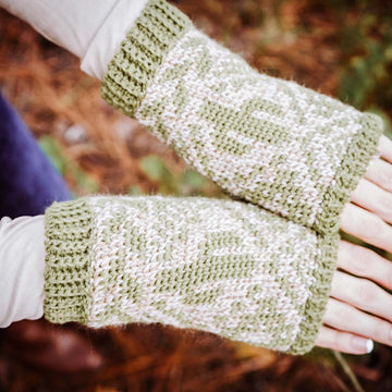 Cactus Fingerless Crochet Mittens