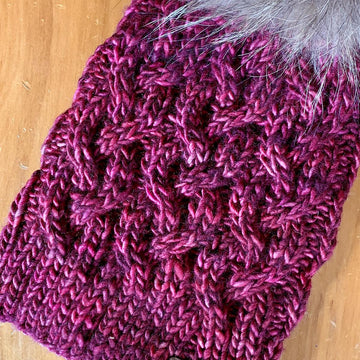 Braided Rivers Beanie - cable knit hat
