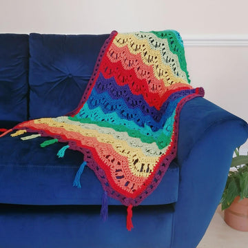 Rainbow chevron blanket