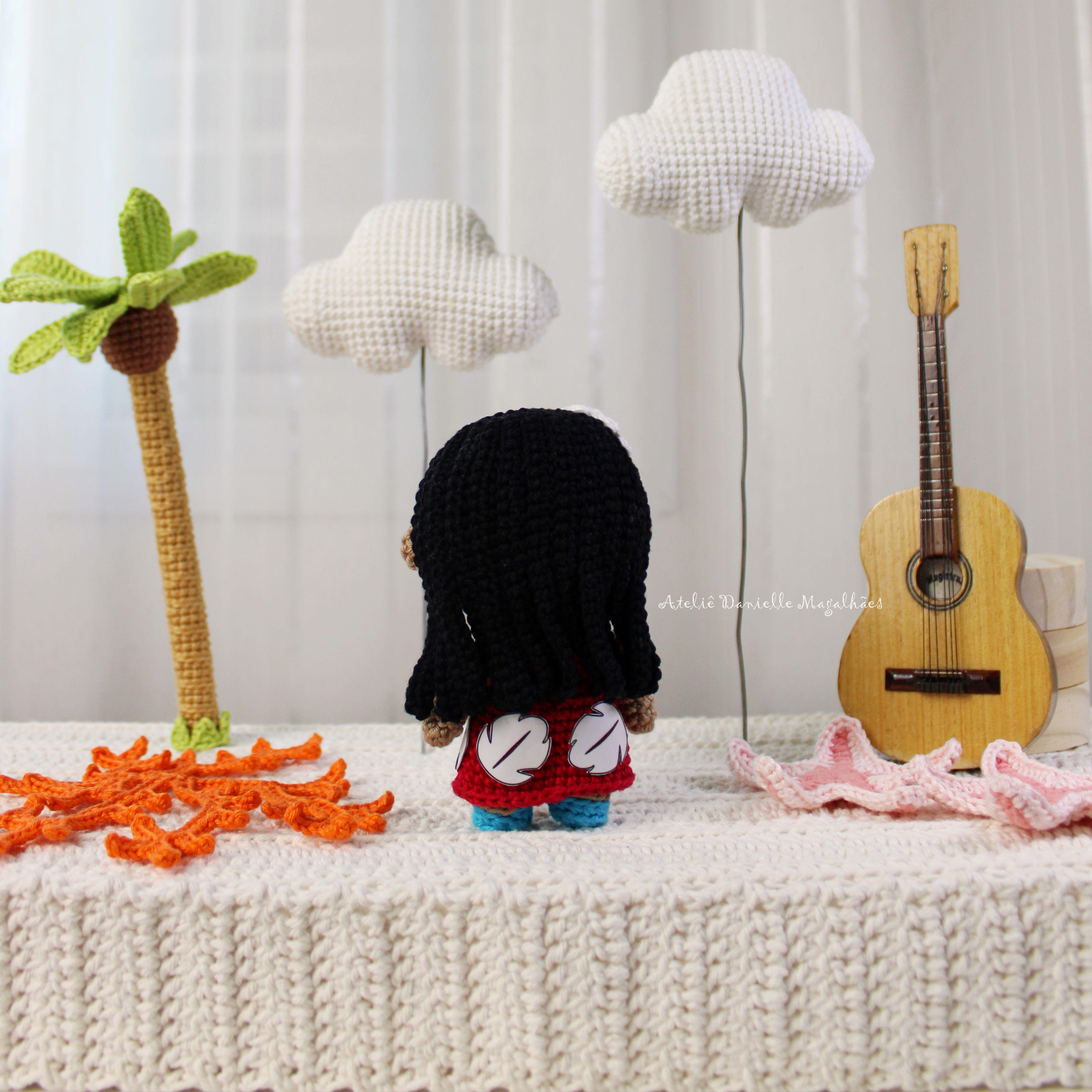 🌺 Lilo-Inspired Amigurumi Pattern (Red Dress) – Digital PDF 🧶