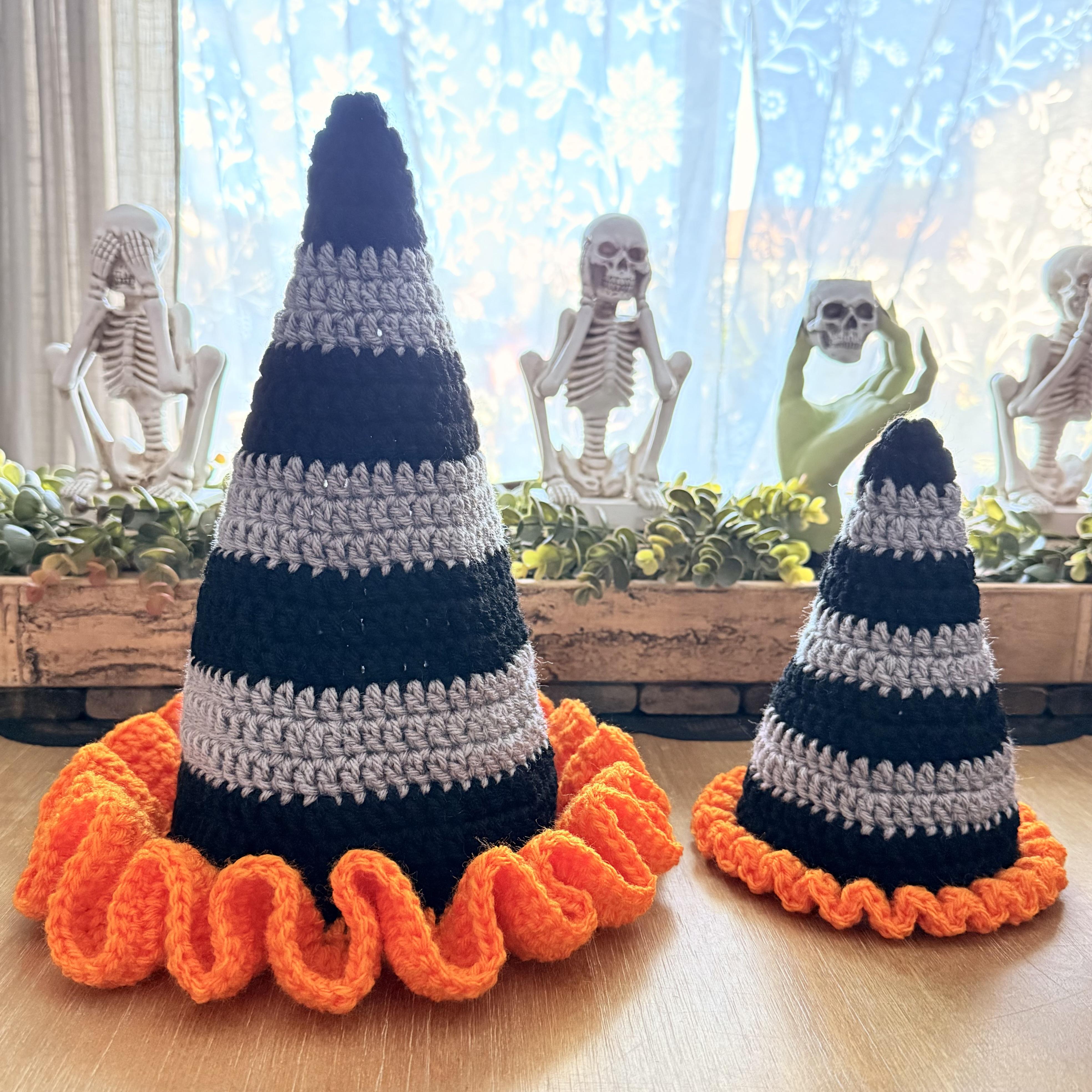 Kids & Dolls Ruffled Witch Hats