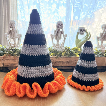 Kids & Dolls Ruffled Witch Hats