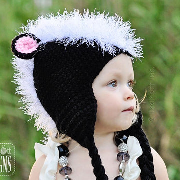 Daisy the Skunk Crochet Hat