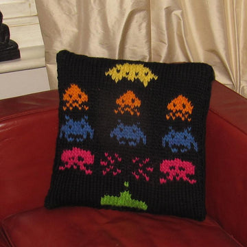 Superfast Retro Space Invaders Cushion