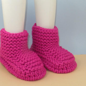 Super Chunky Simple Garter Stitch Ankle Boots