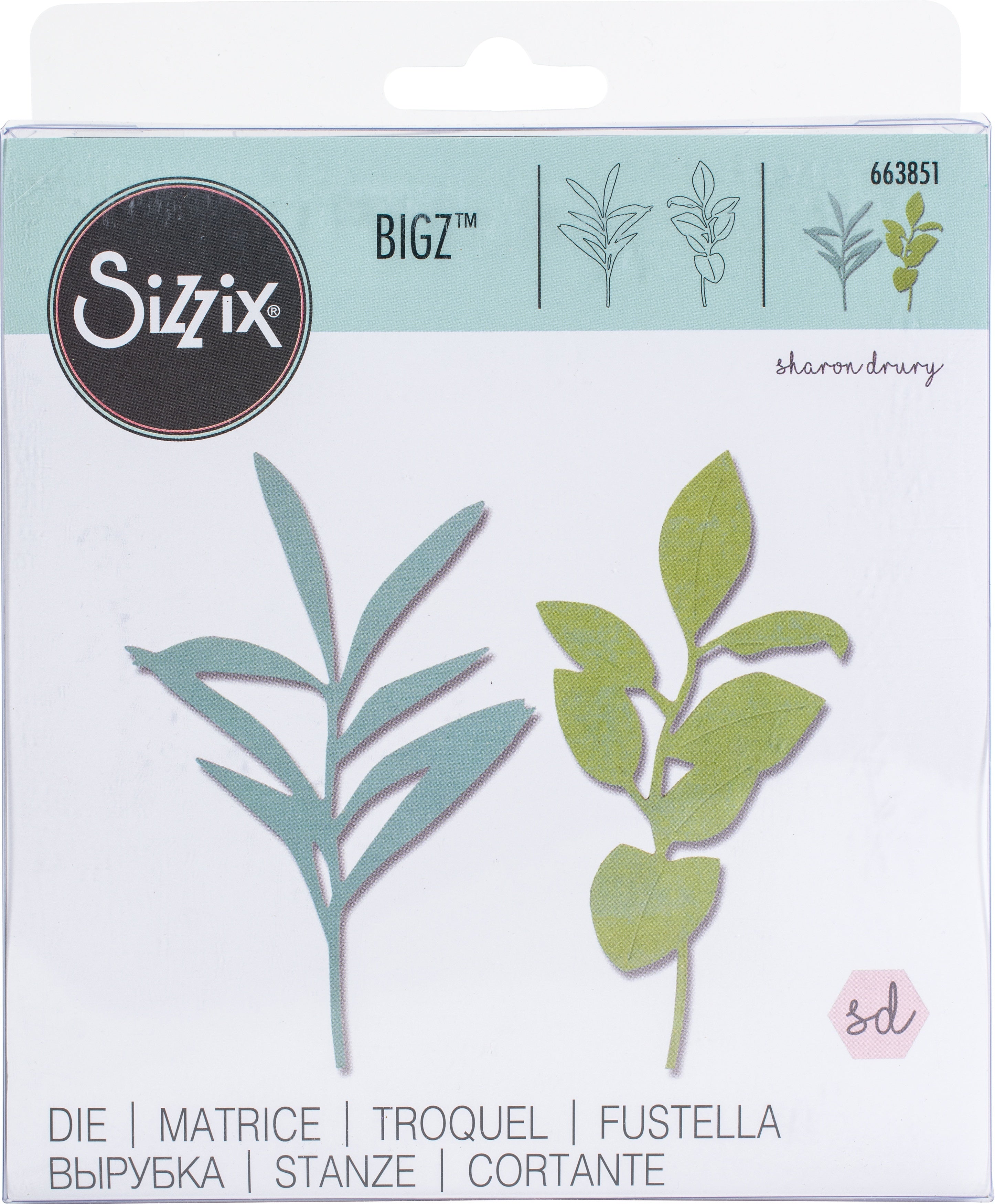 Sizzix Bigz Die By Sharon Drury - Tropical Stems