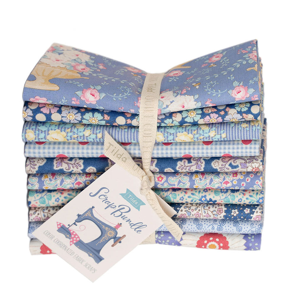 Tilda Scrap Bundles Fat Quarter Bundle - Blues