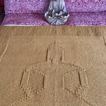Yoga Buddha Throw in Paintbox Yarns Recycled Ribbon