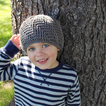 Spiral Herringbone Beanie