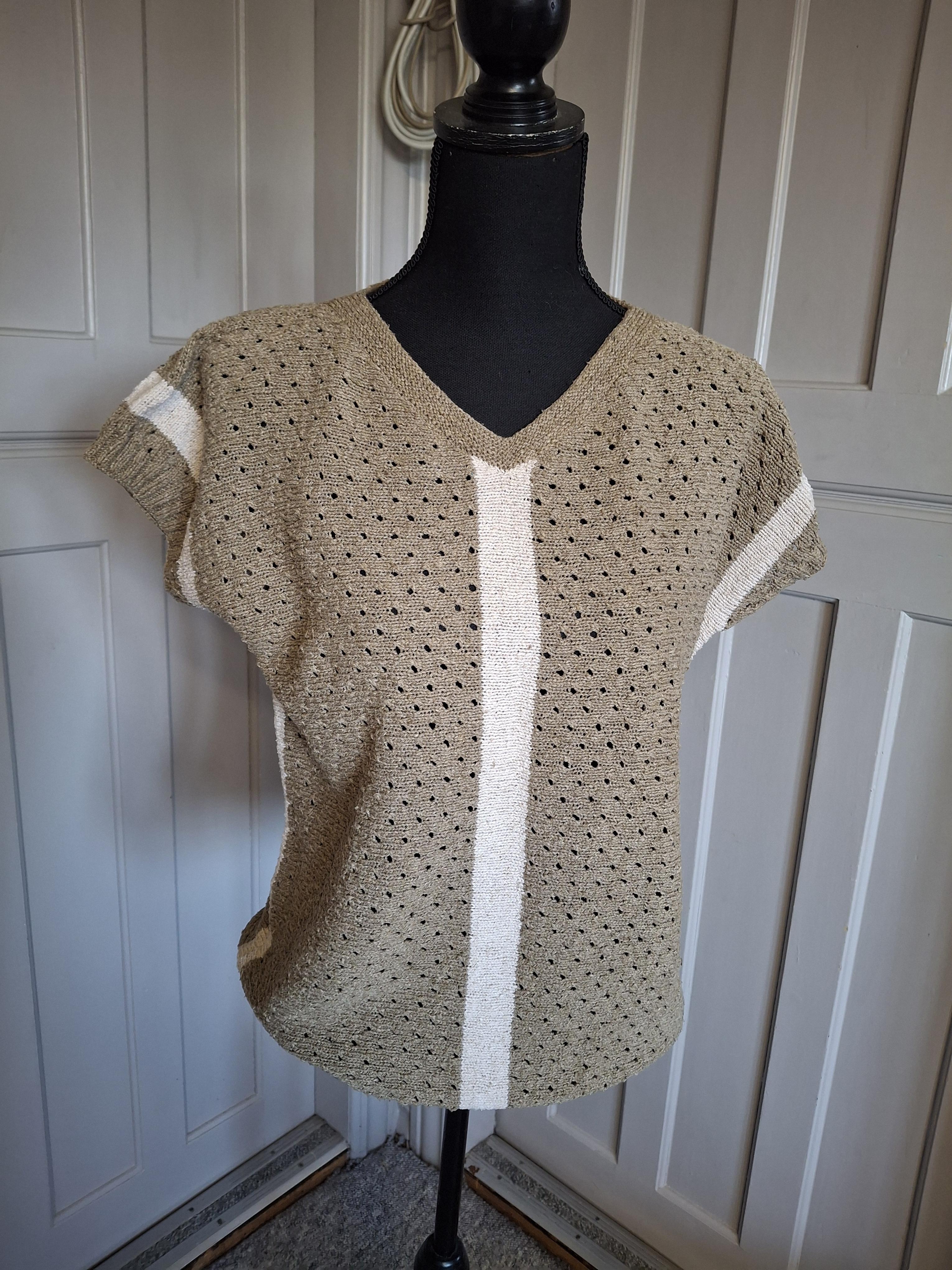 ROMA, lace jumper worked sideways