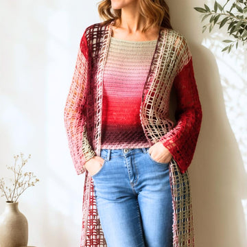 Crochet Pattern Top & Long Cardigan Set 1-2-3 IDEEN #4 | Summer Vest Duo PDF
