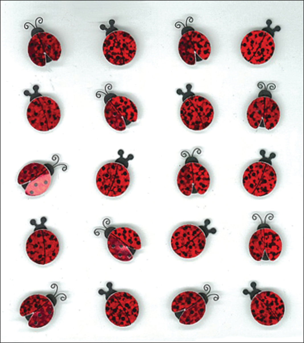Jolee's Cabochon Dimensional Repeat Stickers - Ladybugs