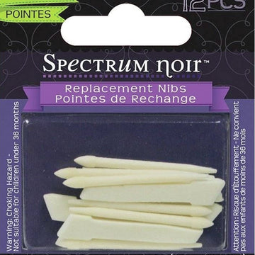 Crafter's Companion Spectrum Noir Replacement Nibs 12/Pkg - Original Markers-6 Bullet & 6 Chisel