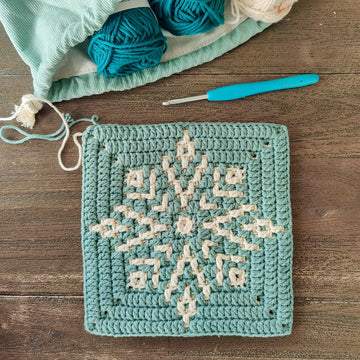 Ice Blossom Mosaic Square