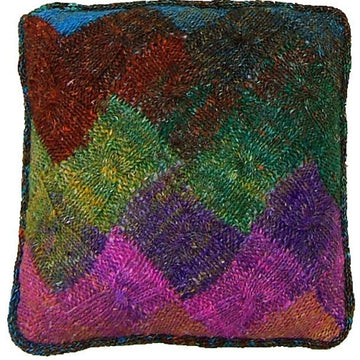 Entrelac With A Twist Accent Pillow