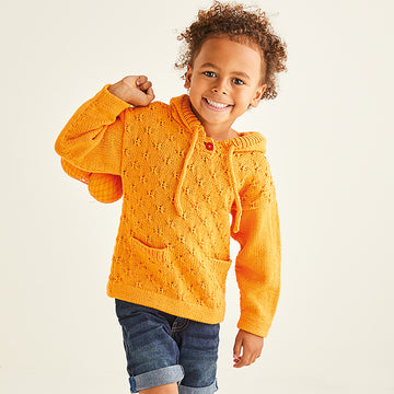 Textured Hoodie in Sirdar Snuggly Replay DK - SSRD2571 - Downloadable PDF