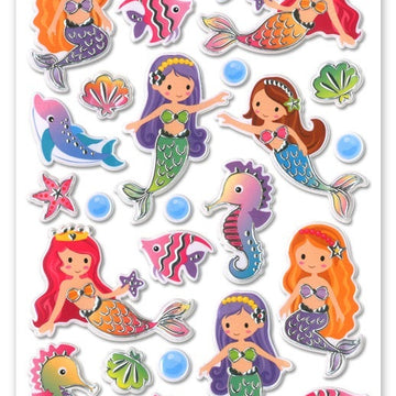 Multicraft Imports MultiCraft Foil Fun Stickers - Mermaid