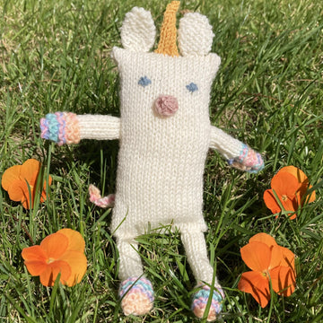 The Unicorn knitted animal soft toy