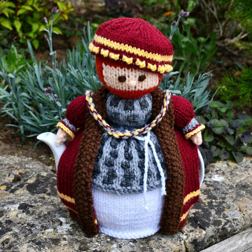 King Henry VIII 4 Cup Teapot Cosy Knitting Pattern - Novelty Teapot Cosy Knitting Pattern