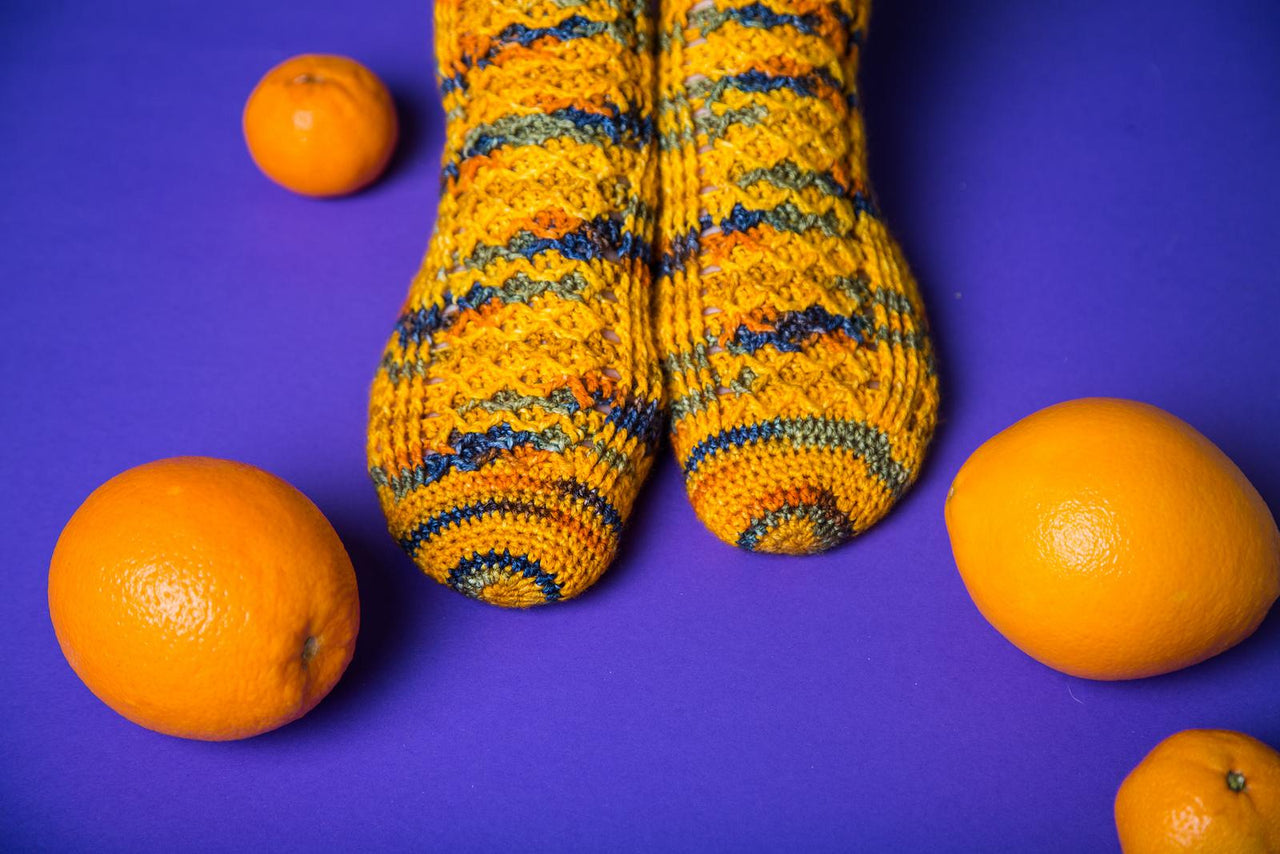 Happy feet crochet socks