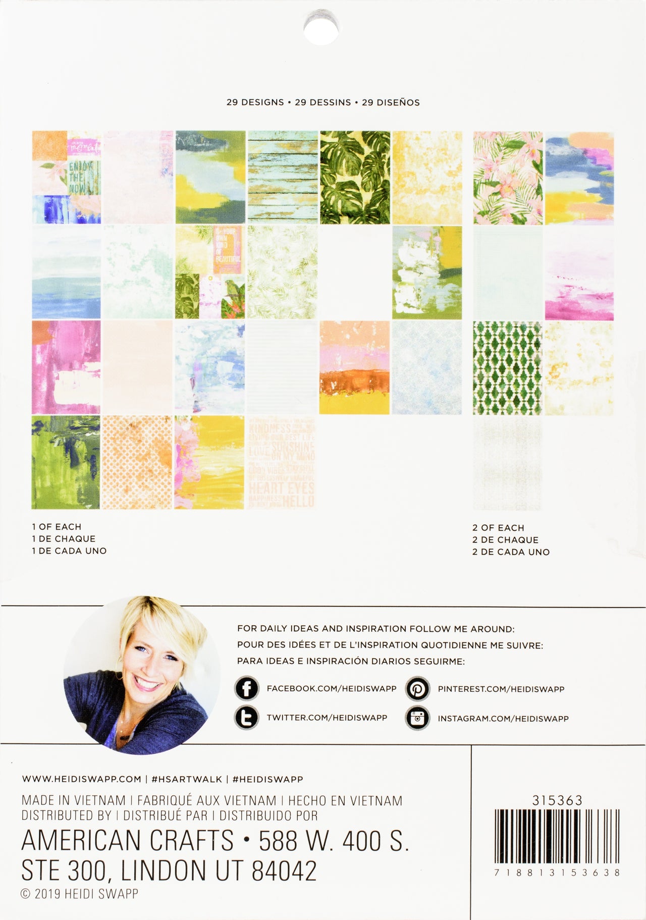 American Crafts Heidi Swapp Single-Sided Paper Pad 6"X8" 36/Pkg - Art Walk